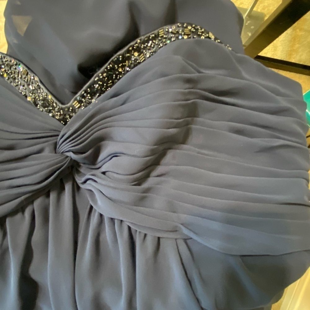 David's Bridal  Strapless Sheer Chiffon Dress - Picture 5 of 9